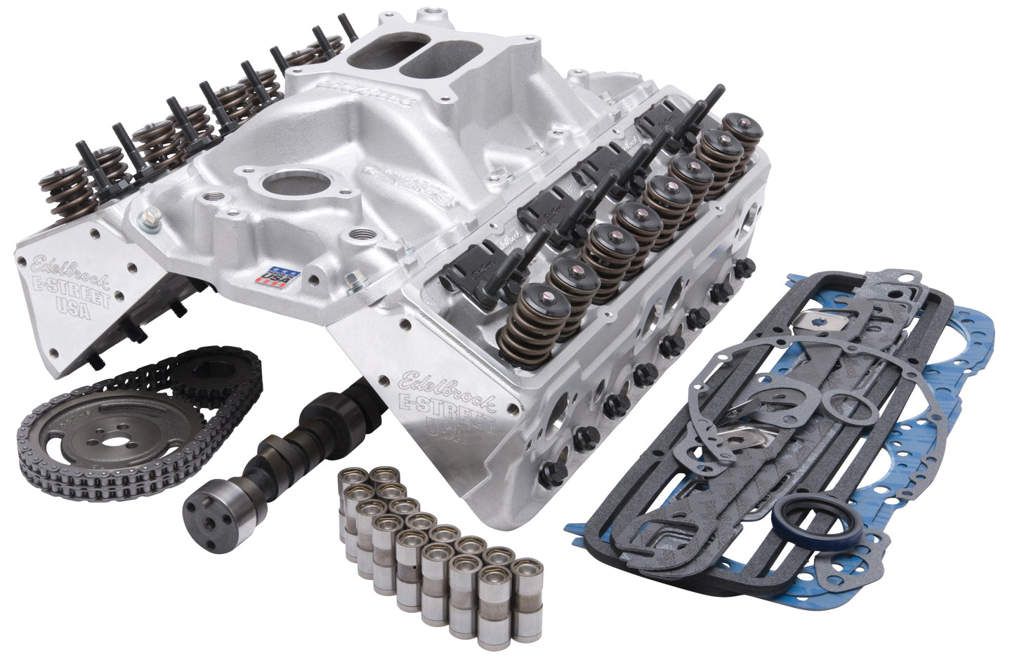 EDELBROCK TOP END KIT,E-STREET EFI,POWER PACKAGE,1957-1986 SBC