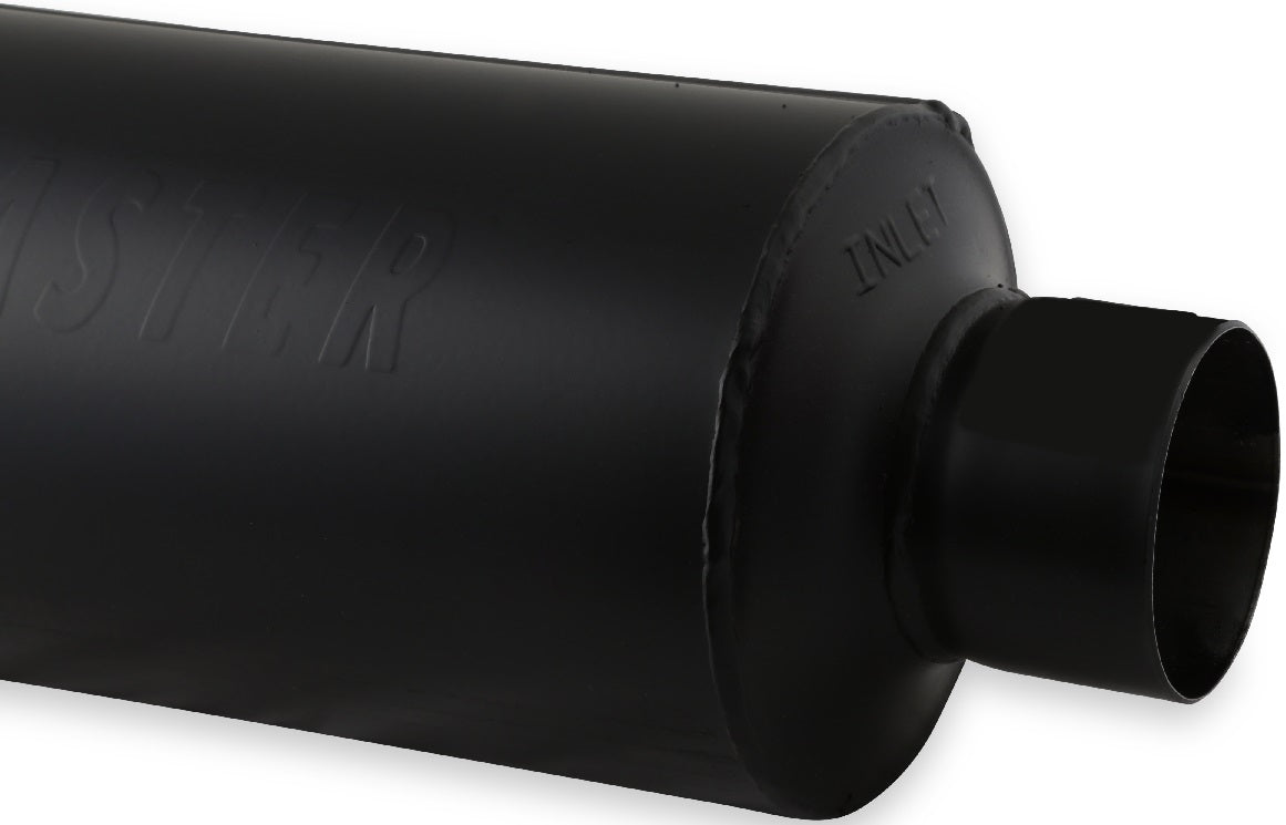 PRO MUFFLER,3" CENTER IN,3 1/2" TURN DOWN OUT