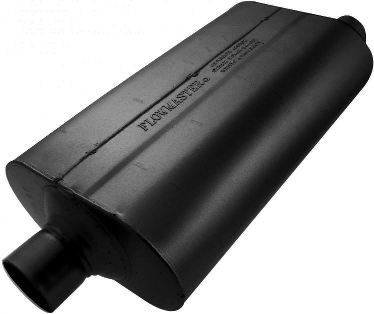 SUPER 50 MUFFLER,2.50 CEN IN/2.50 OFFSET OUT – Southwest Speed