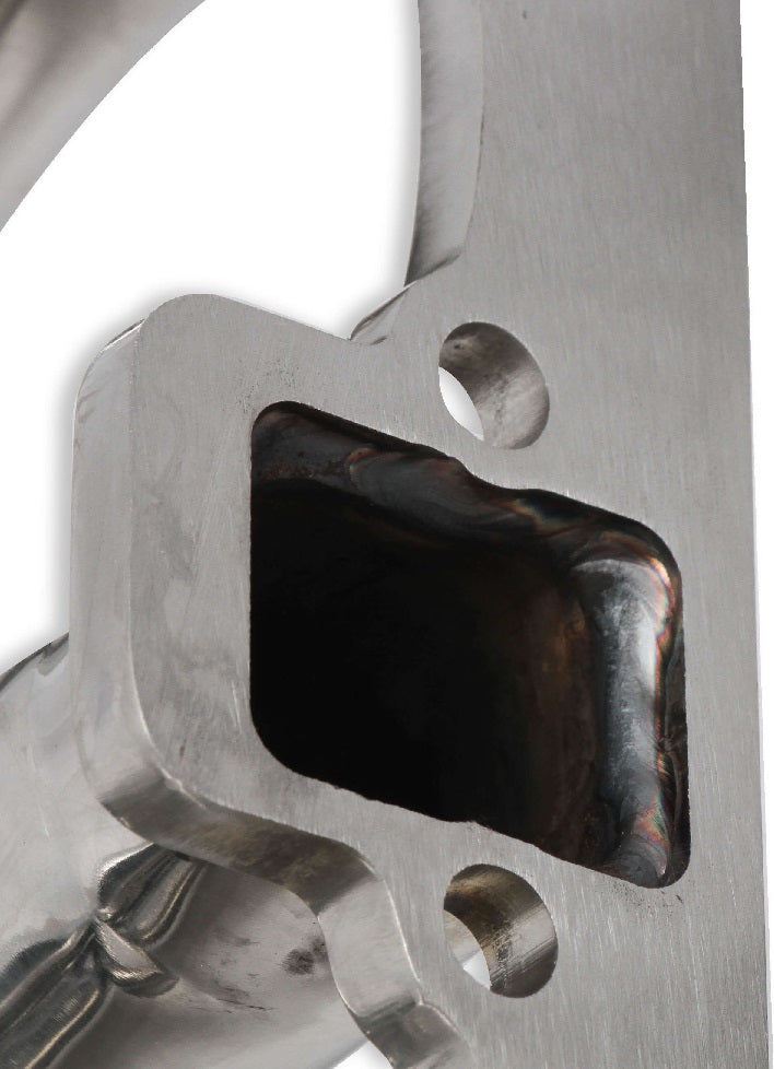 HEADER,SBF TURBO,1 3/4,DOWN & FORWARD,3,POLISHED