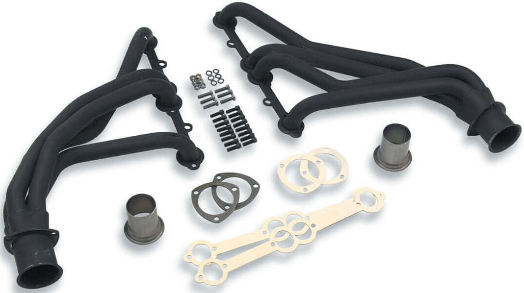 HEADER,SBC,1 1/2,75-91 C-10,LONG TUBE,3,BLACK