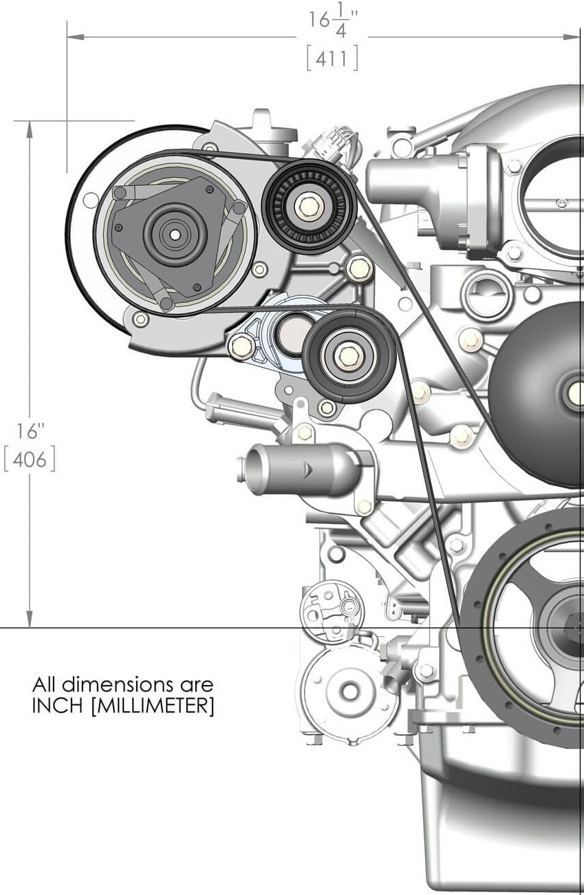 COMP HIGH MOUNT SANDEN R4 A/C DRIVE KIT,PASSENGER BRACKET,LS/LT,NATURAL