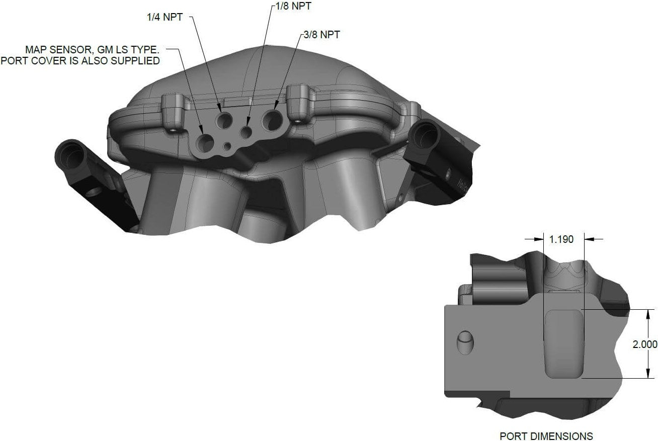 INTAKE MANIFOLD KIT,302W,HI-RAM,95MM,SIDE MOUNT,BLACK