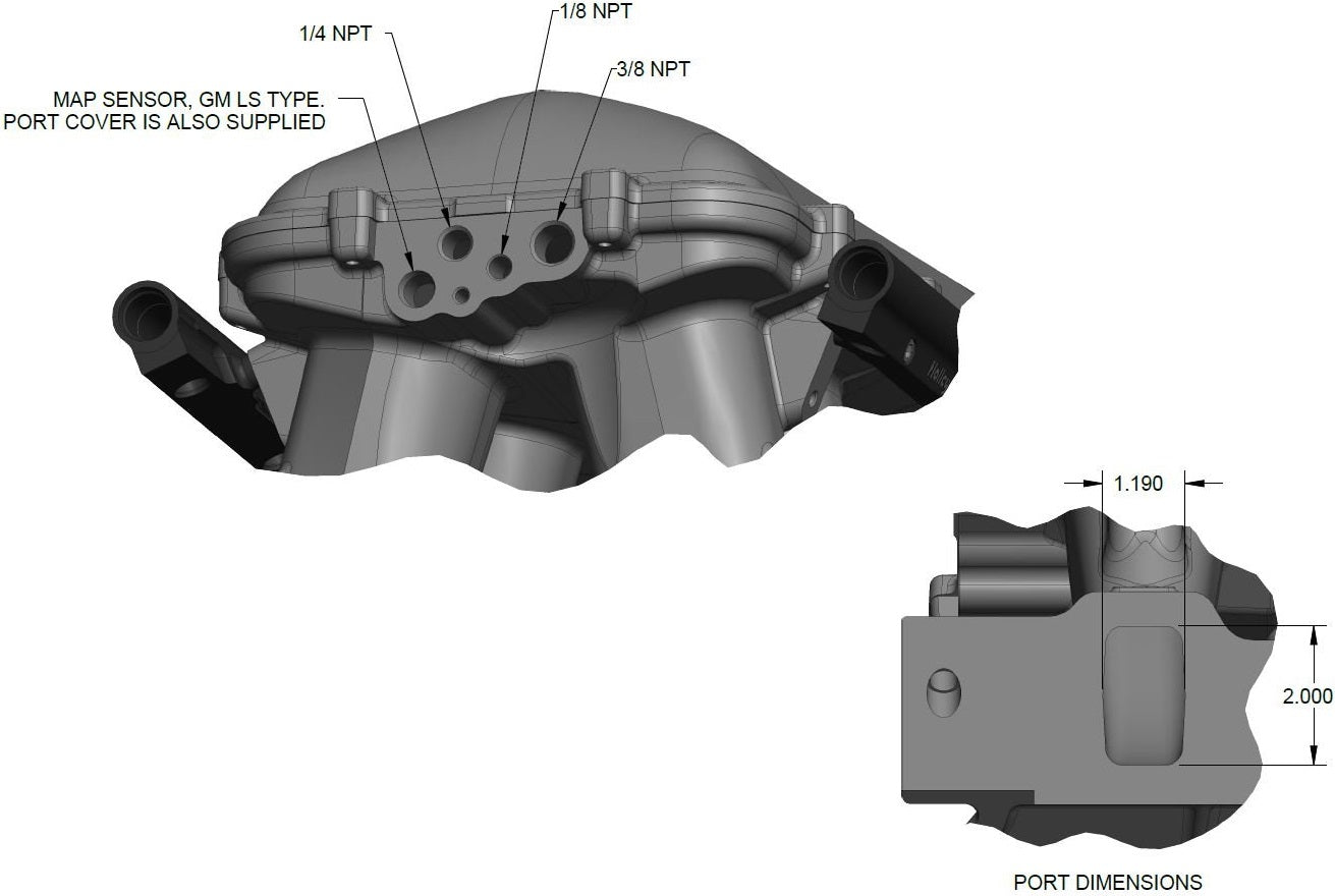 INTAKE MANIFOLD KIT,351W,HI-RAM,105MM,SIDE MOUNT
