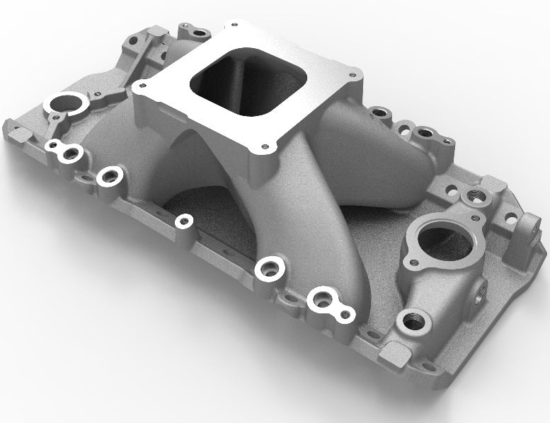 INTAKE MANIFOLD,BBC,OVAL,SINGLE-PLANE,4150,FR,SATIN