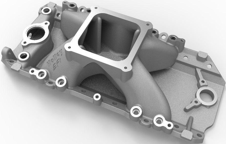 INTAKE MANIFOLD,BBC,OVAL,SINGLE-PLANE,4500,FR,SATIN