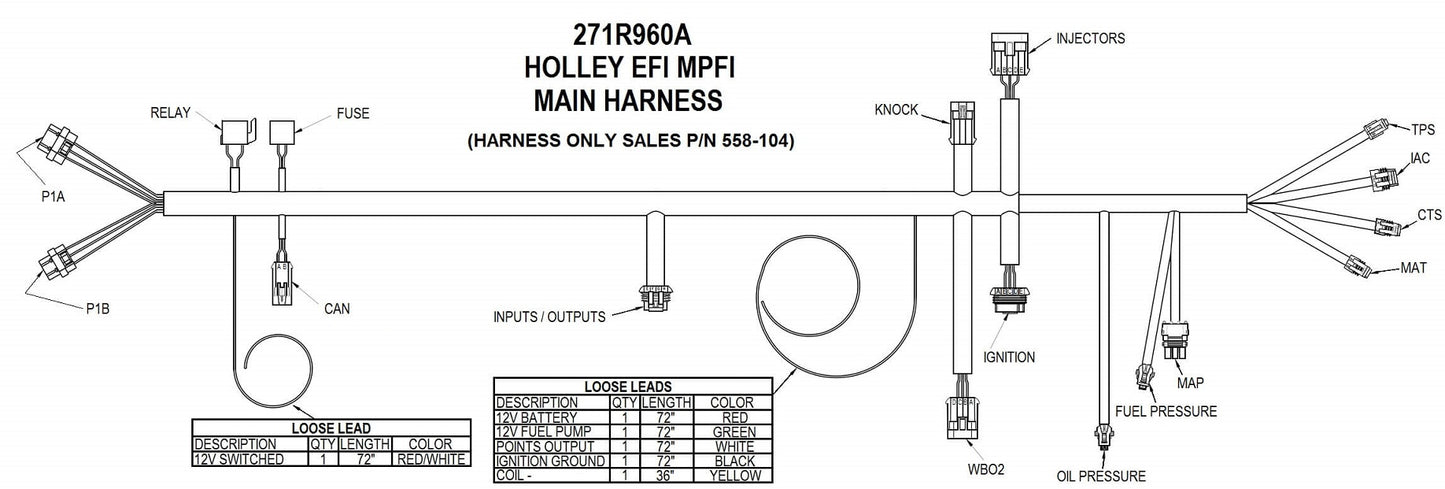 MPFI HP EFI ECU & HARNESS KIT,V8,NTK