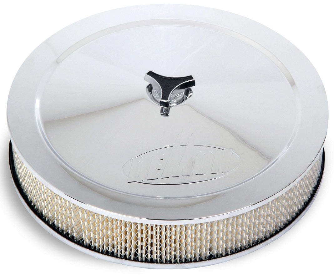 AIR CLEANER ASSY,DEMON,14",CHROME