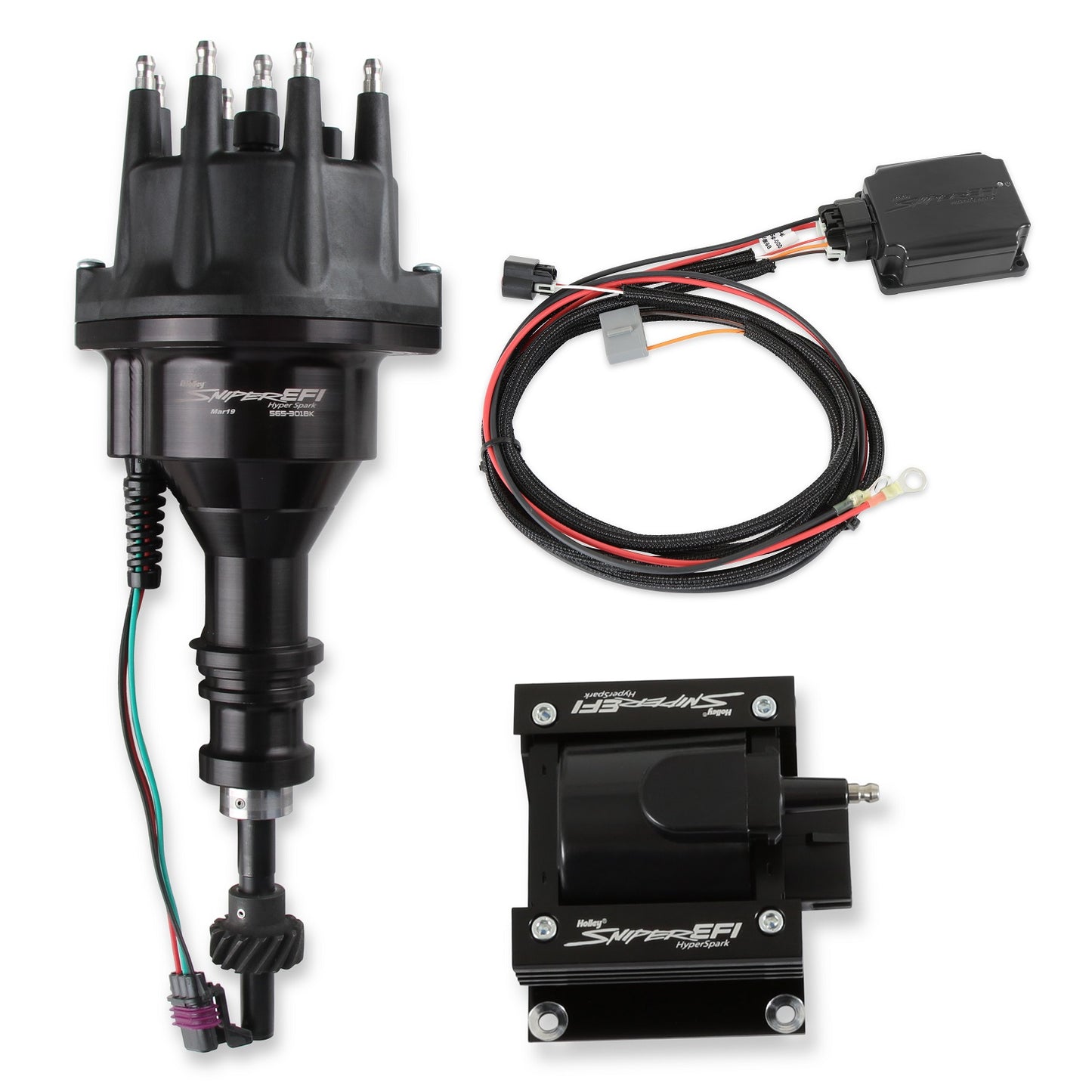 SNIPER 2 EFI HYPERSPARK IGNITION MASTER KIT,BOX,COIL,DISTRIBUTOR,BLACK,SBF