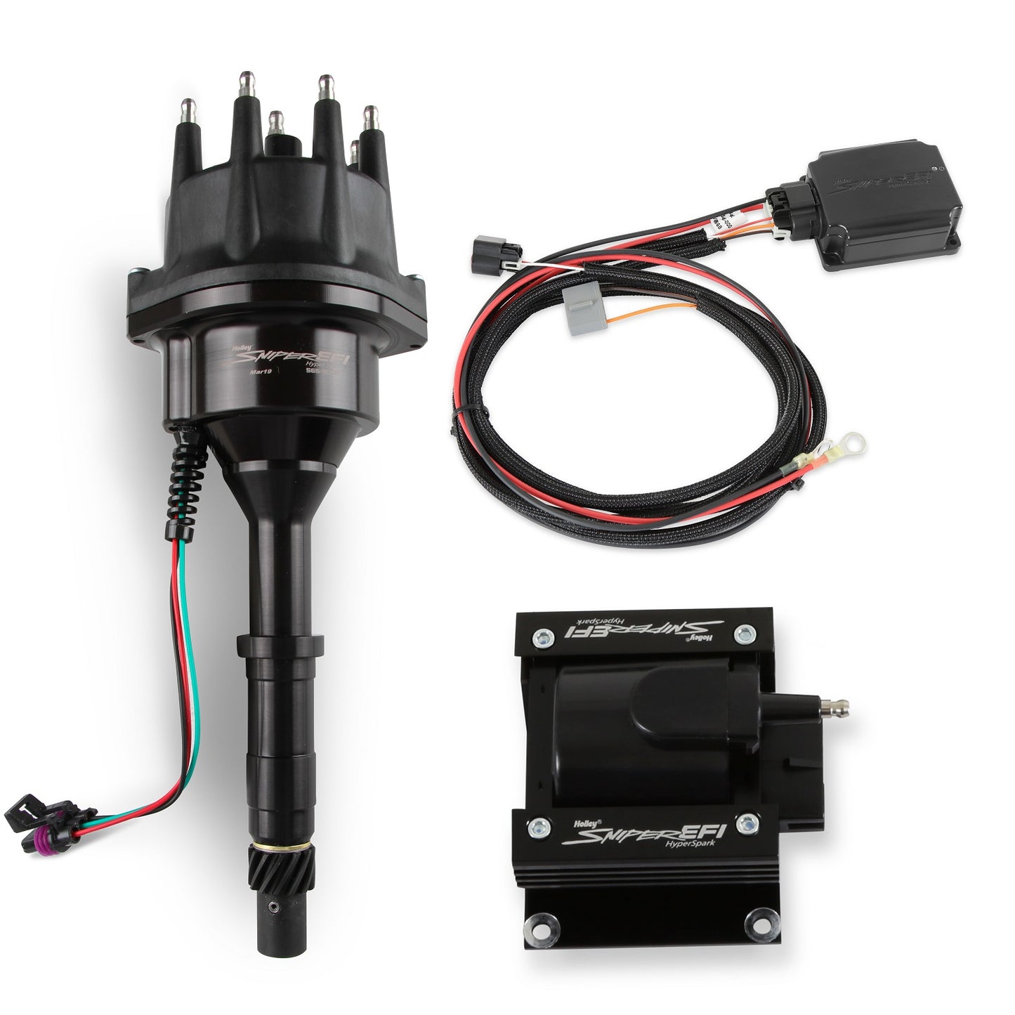 SNIPER 2 EFI HYPERSPARK IGNITION MASTER KIT,BOX,COIL,DISTRIBUTOR,BLK,AMC 290-401