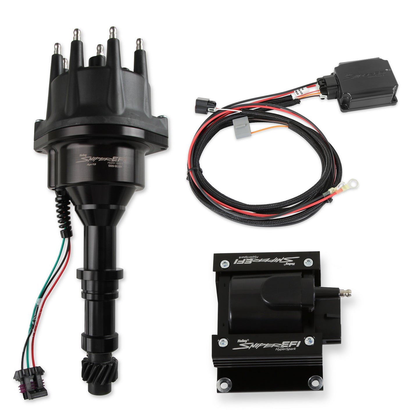 SNIPER 2 EFI HYPERSPARK IGNITION MASTER KIT,BOX,COIL,DISTRIBUTOR,BLACK,BUICK V8