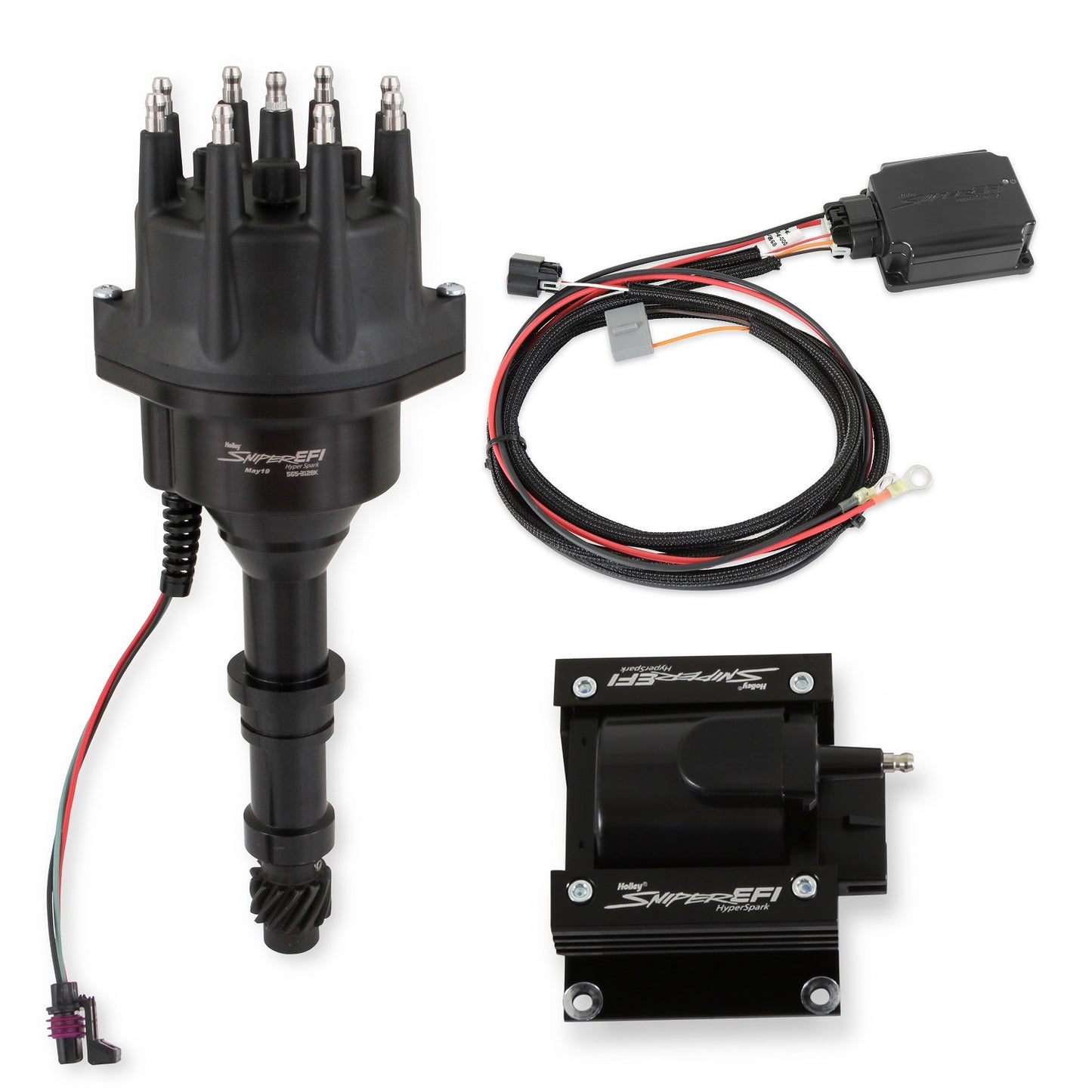 SNIPER 2 EFI HYPERSPARK IGNITION MASTER KIT,BOX,COIL,DISTRIBUTOR,BLACK,BB BUICK