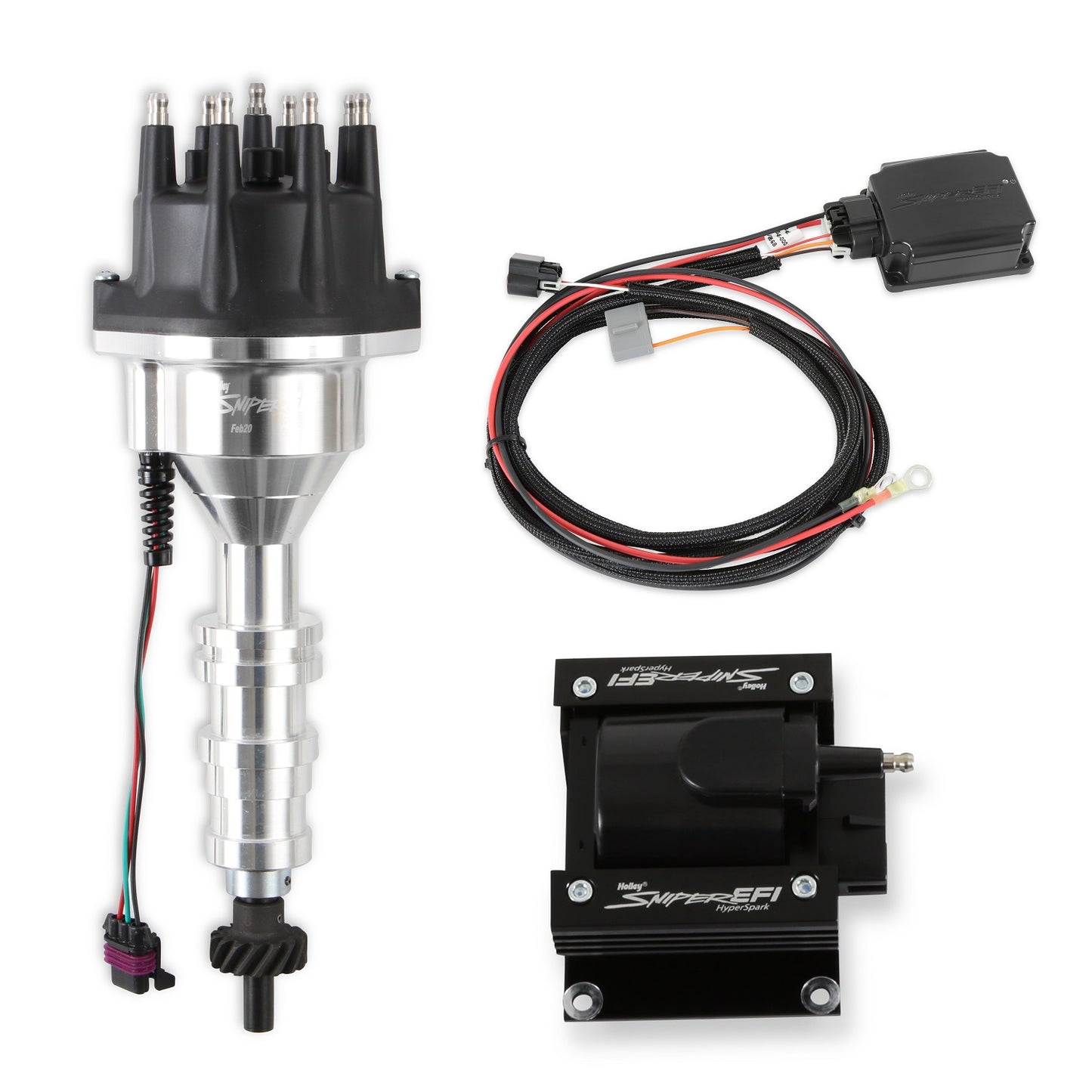 SNIPER 2 EFI HYPERSPARK IGNITION MASTER KIT,BOX,COIL,DISTRIBUTOR,POL,FORD FE 332