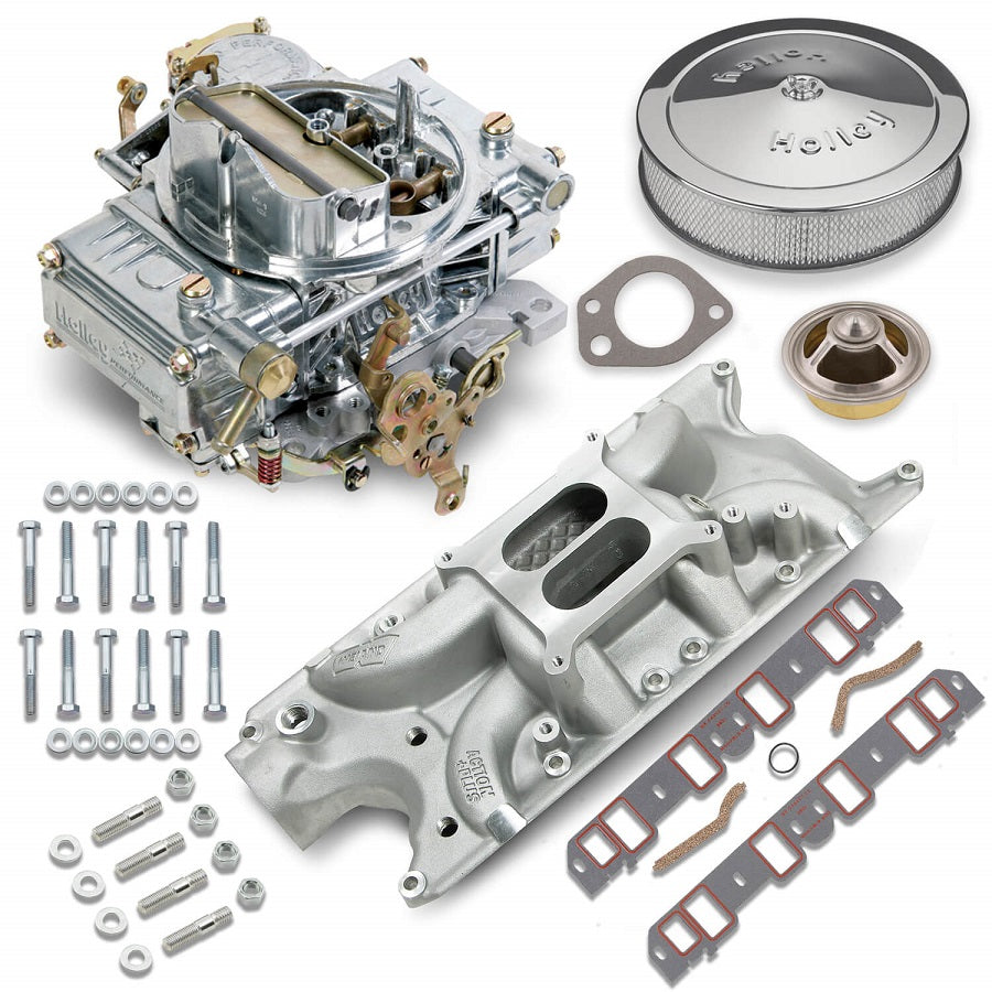 CARBURETOR & MANIFOLD KIT,600,SBF,HOLLEY STREET WARRIOR
