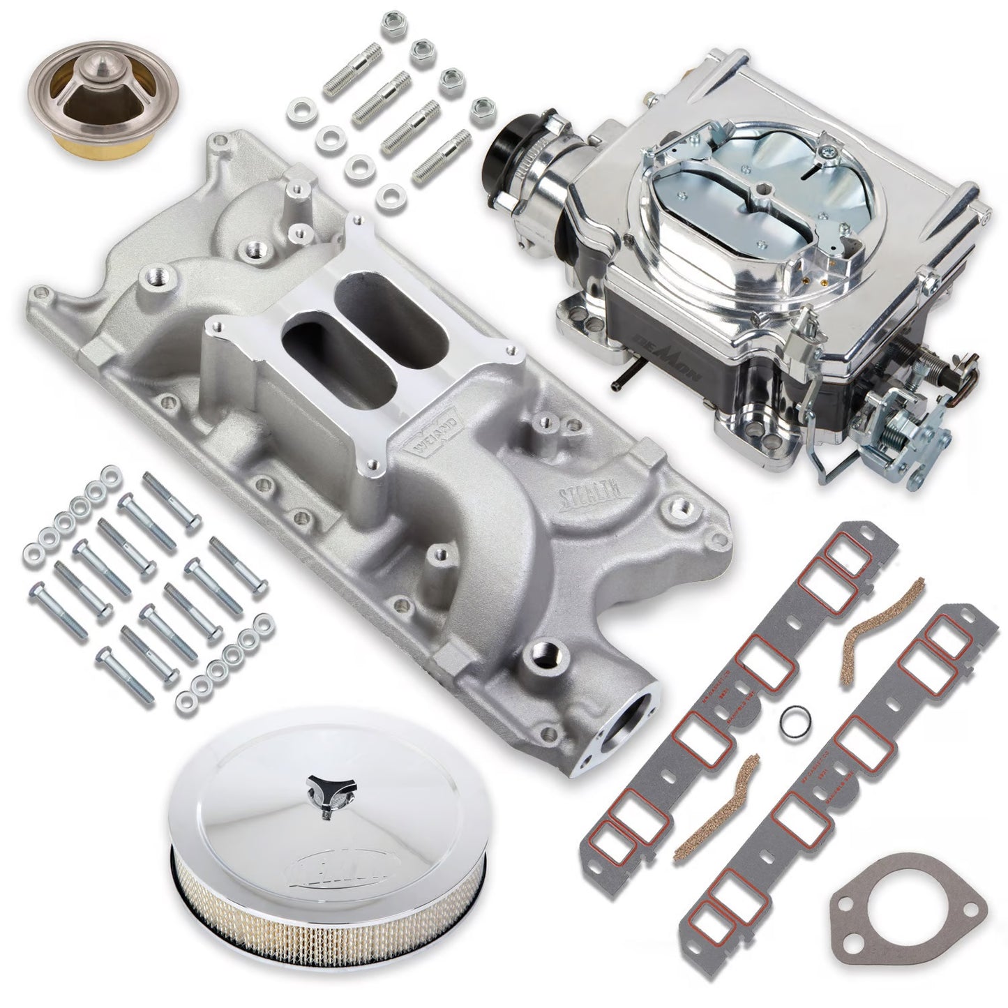 CARBURETOR & MANIFOLD KIT,750,SBF,HOLLEY STREET DEMON