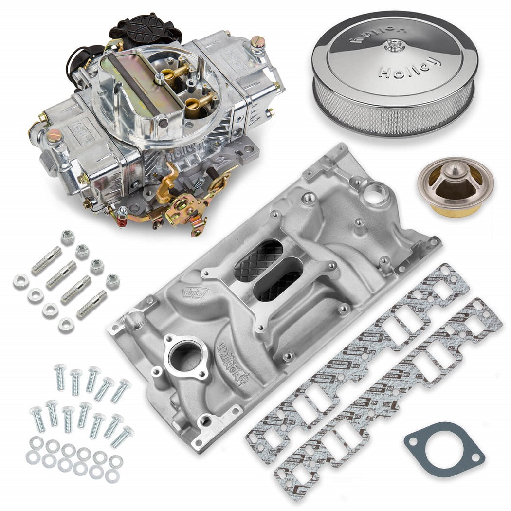 CARBURETOR & MANIFOLD KIT,570,SBC VORTEC,HOLLEY STREET AVENGER