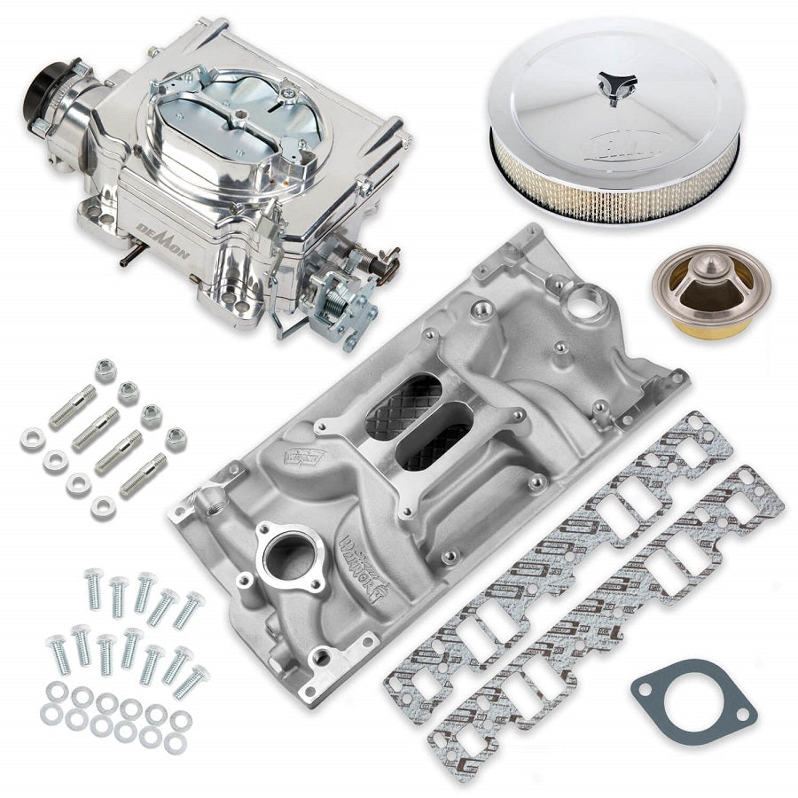 CARBURETOR & MANIFOLD KIT,750,SBC VORTEC,HOLLEY STREET DEMON