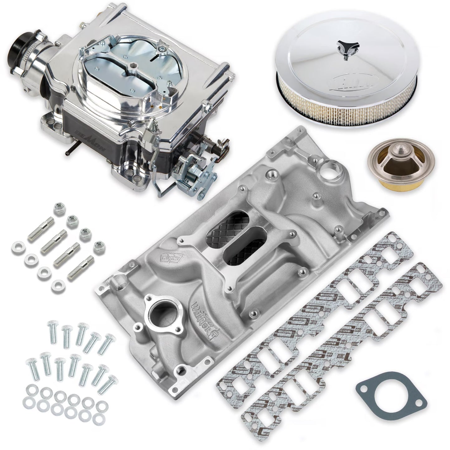 CARBURETOR & MANIFOLD KIT,750,SBC VORTEC,HOLLEY STREET DEMON