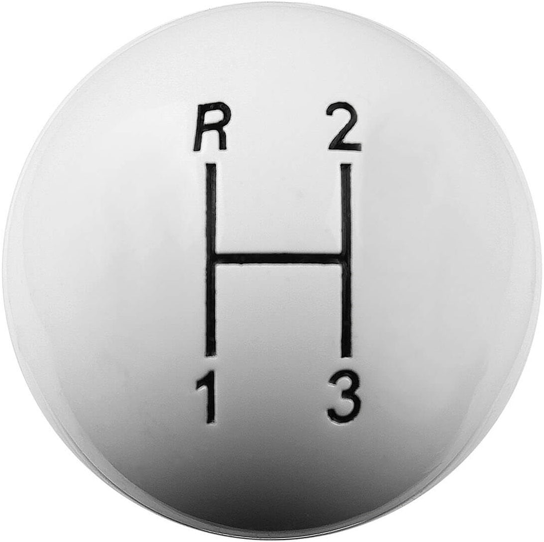 SHIFT KNOB,3/8-16,3 SPD PATTERN,WHITE