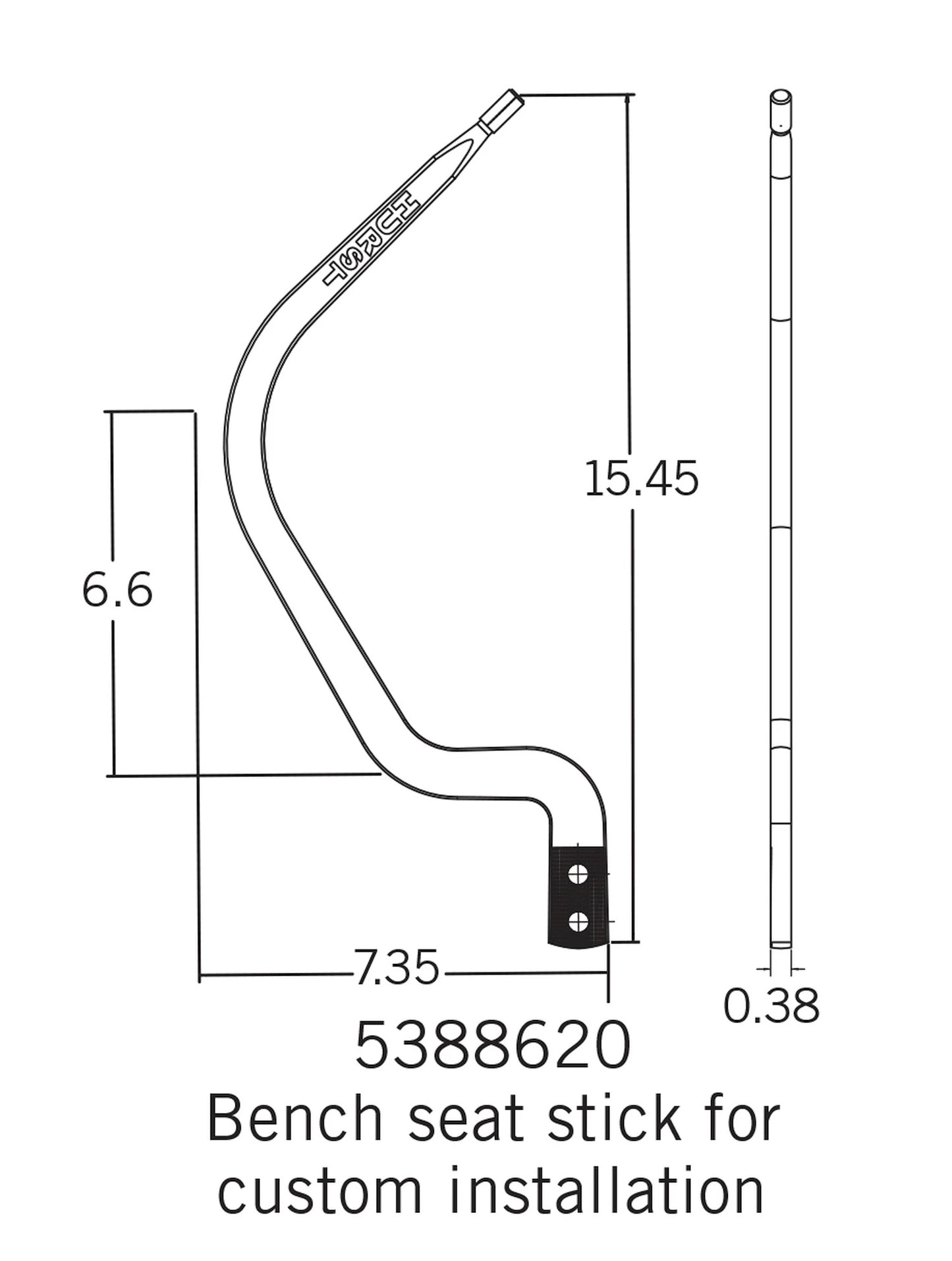 BENCH SEAT STICK