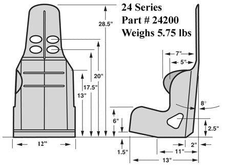 CHILD QUARTER MIDGET SEAT ONLY,12"