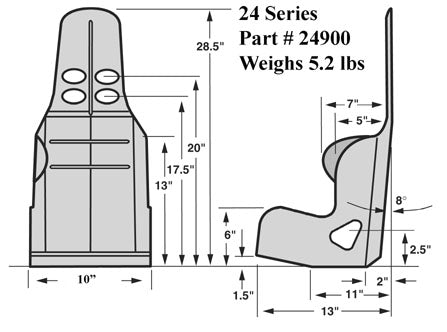 CHILD QUARTER MIDGET SEAT ONLY,10"