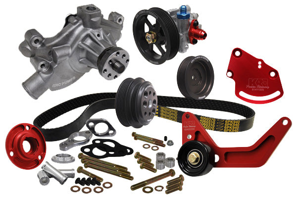 SERPENTINE SBC CRATE KIT WITH IDLER,HEAD