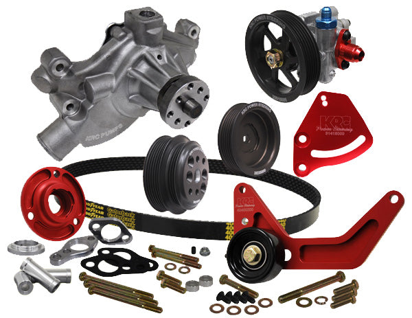 SERPENTINE SBC CRATE KIT WITH IDLER,BLOCK MOUNT