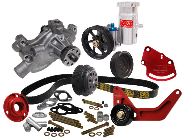SERPENTINE SBC CRATE KIT W/IDLER&TANK,H