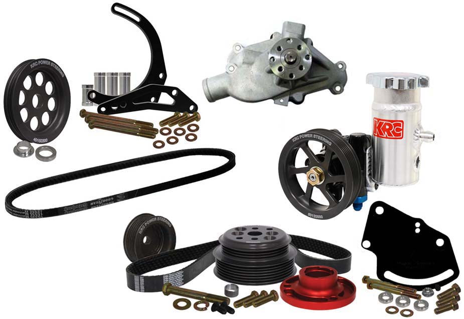 SBC SERPENTINE KIT,HEAD MOUNT POWER STEERING,30%,DELCO MOUNT
