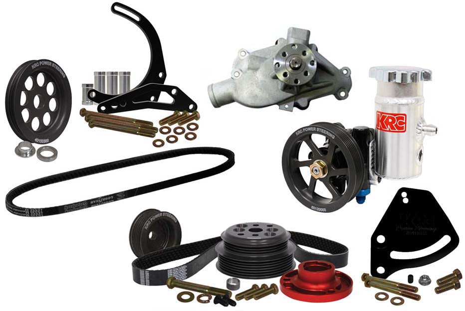 SBC SERPENTINE KIT,BLOCK MOUNT POWER STEERING,30%,DELCO MOUNT