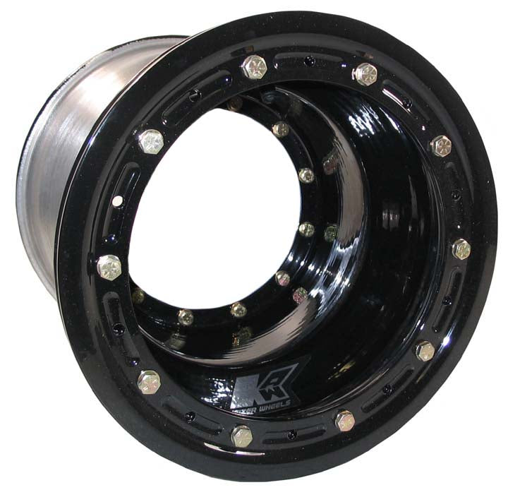 ALUMINUM WHEEL,BLACK,12 BOLT,10x14",5",BEADLOCK