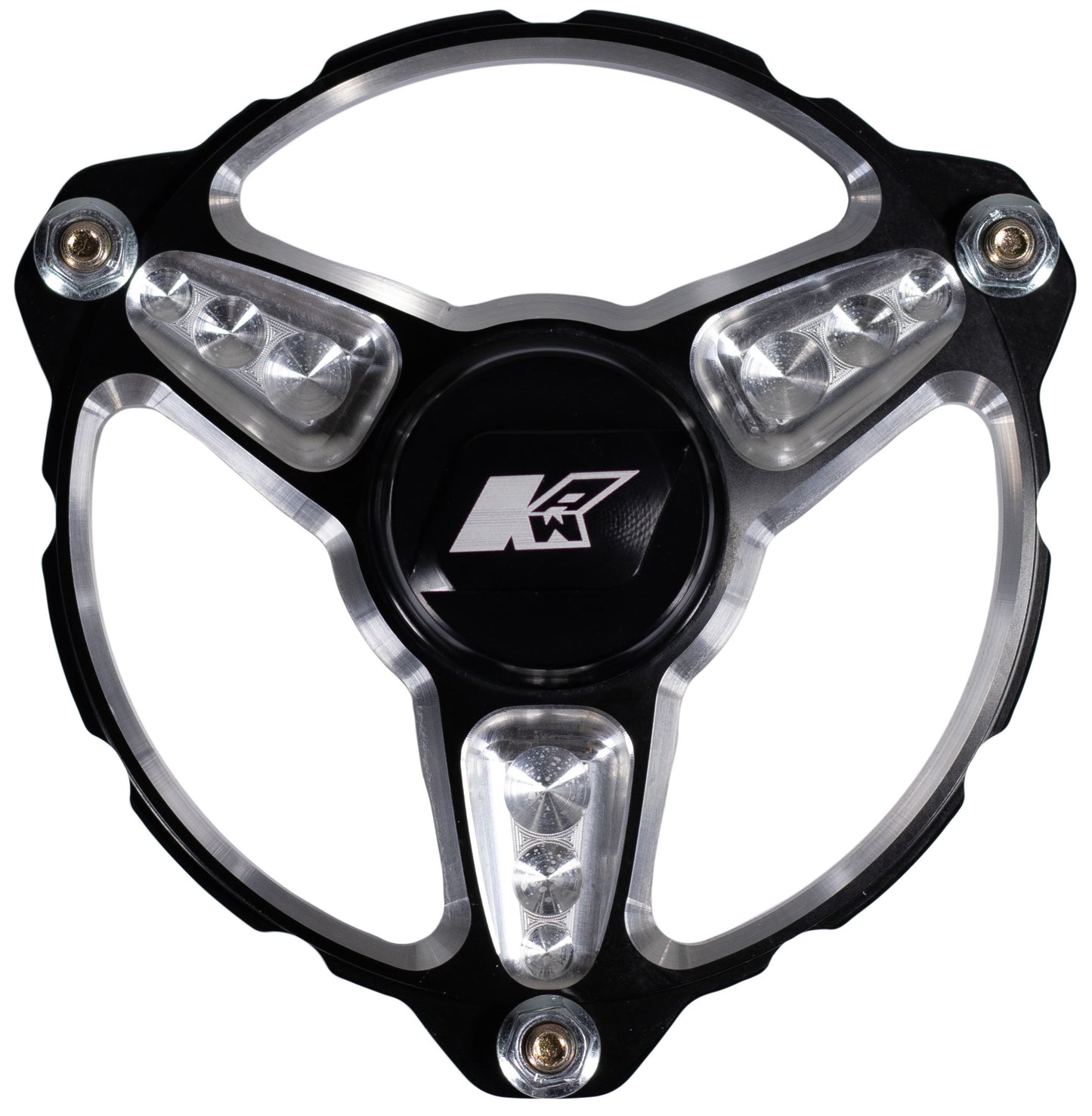 MICRO FRONT HUB,2 TONE,3-SPOKE,WITH BEARINGS,ROTOR ADAPTER