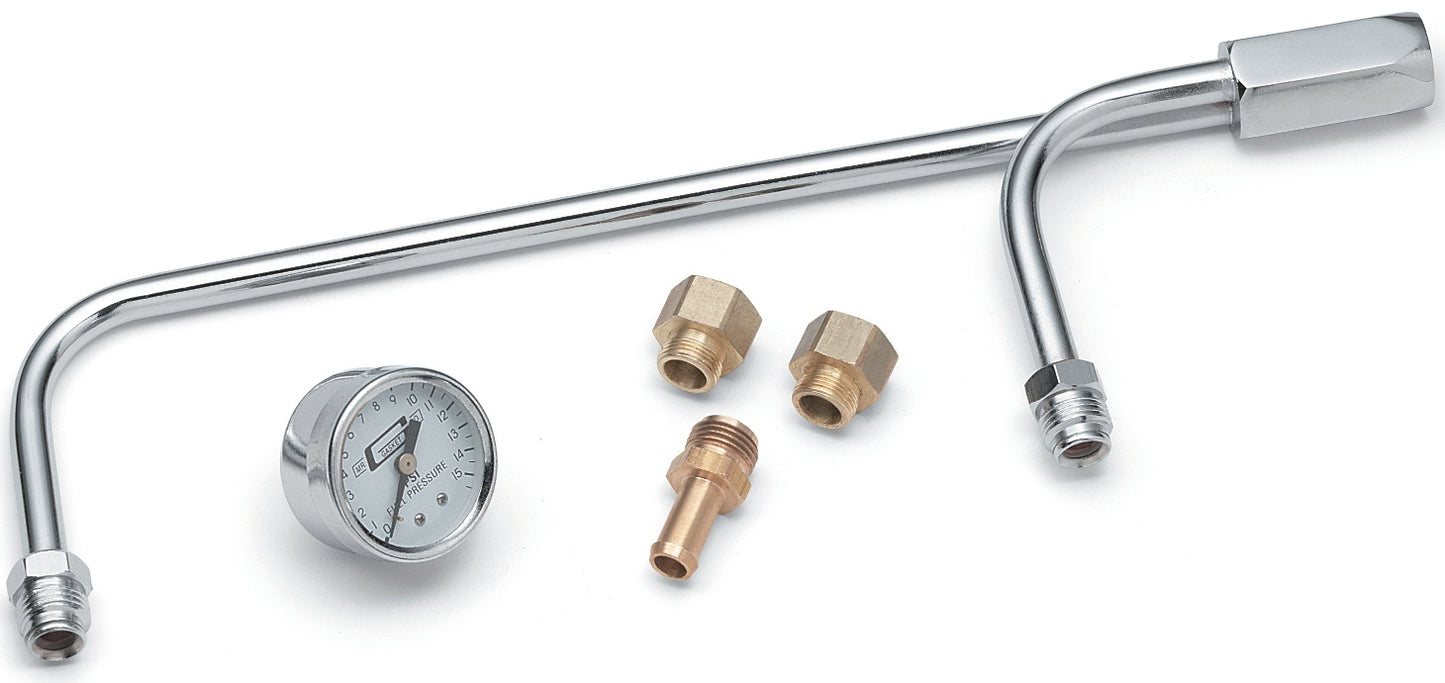 DUAL LINE,3/8",DEMON,9 5/8"C-C,CHROME,W/GAUGE