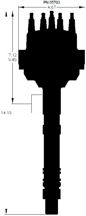 DISTRIBUTOR,PRO BILLET,CHEVY V-8,SMALL,BLACK