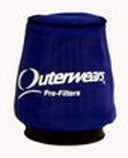 TAPERED FILTER,3" TOP,3.5" BOT,4",BLUE