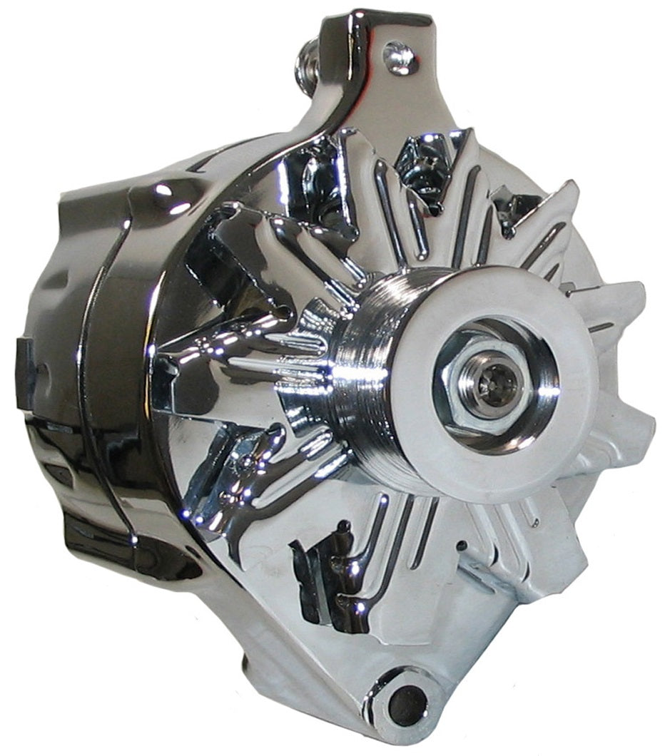 ALTERNATOR,FORD UPGR,150A,6 SERPENTINE,CHROME
