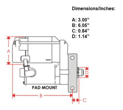STARTER,XS INFO-CLOCK,CAD 166T,PONTIAC LT-1
