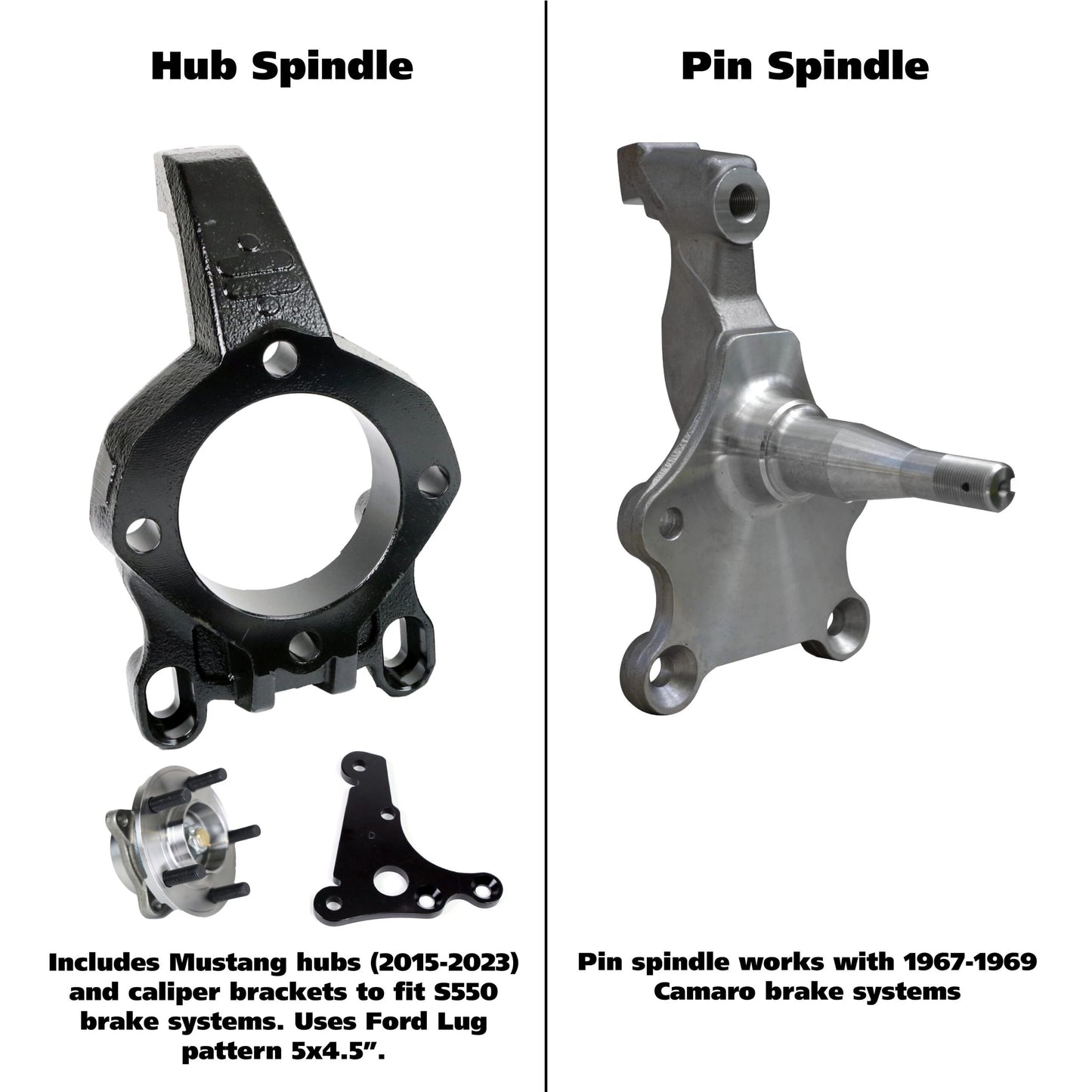 RIDETECH SUBFRAME WITH PIN SPINDLES,70-81 CAMARO,FIREBIRD,68-74 X-BODY
