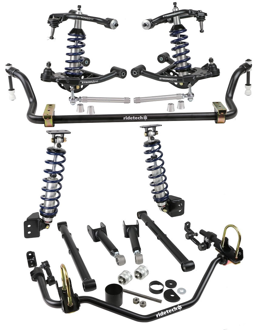 COILOVER SYSTEM,ARMS,BARS,WILWOOD 11" BRAKES,RED CALIPERS,78-88 GM G-BODY