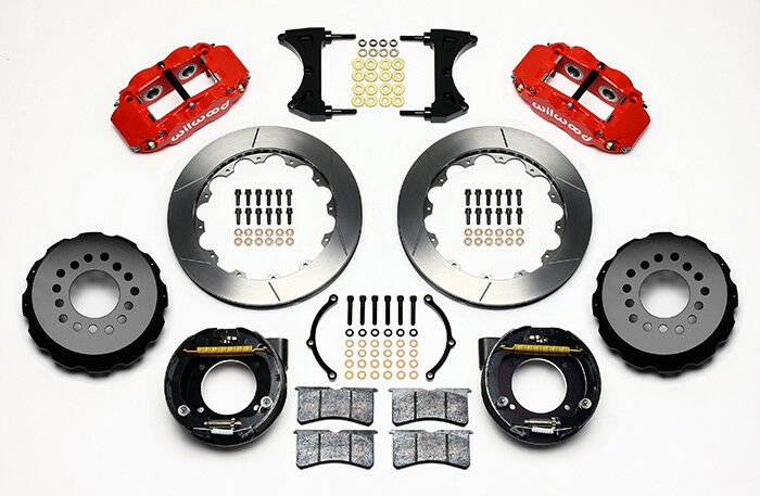 COILOVER & ARMS,WILWOOD 13" BRAKES,71-72,RED