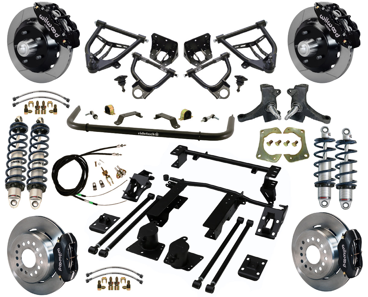 COILOVER & ARMS,WILWOOD 13/12" BRAKES,73-87