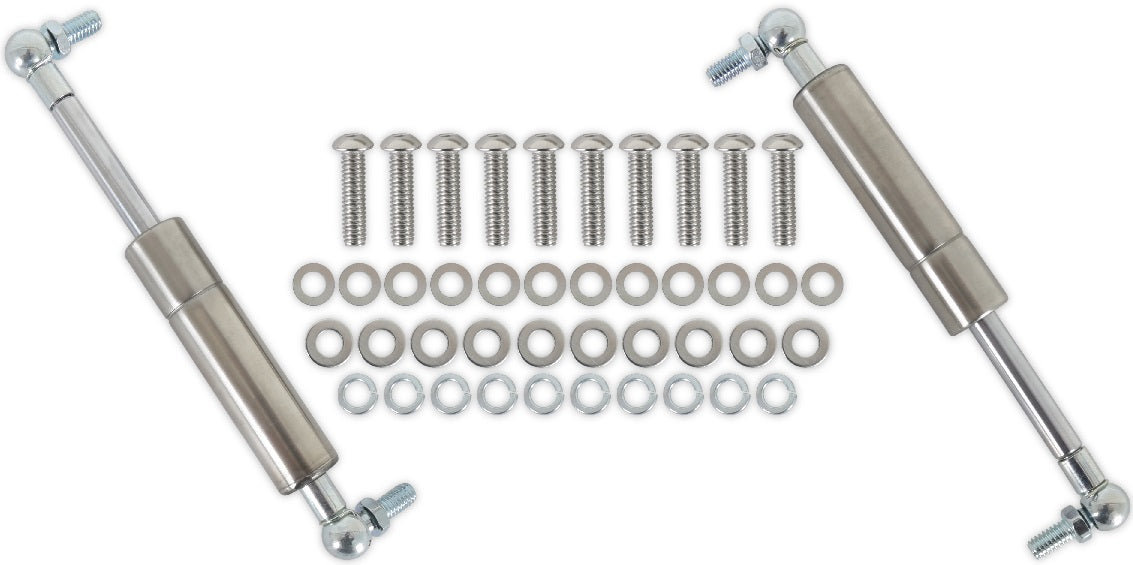 BILLET HOOD HINGES,POLISHED,67-70 MUSTANG