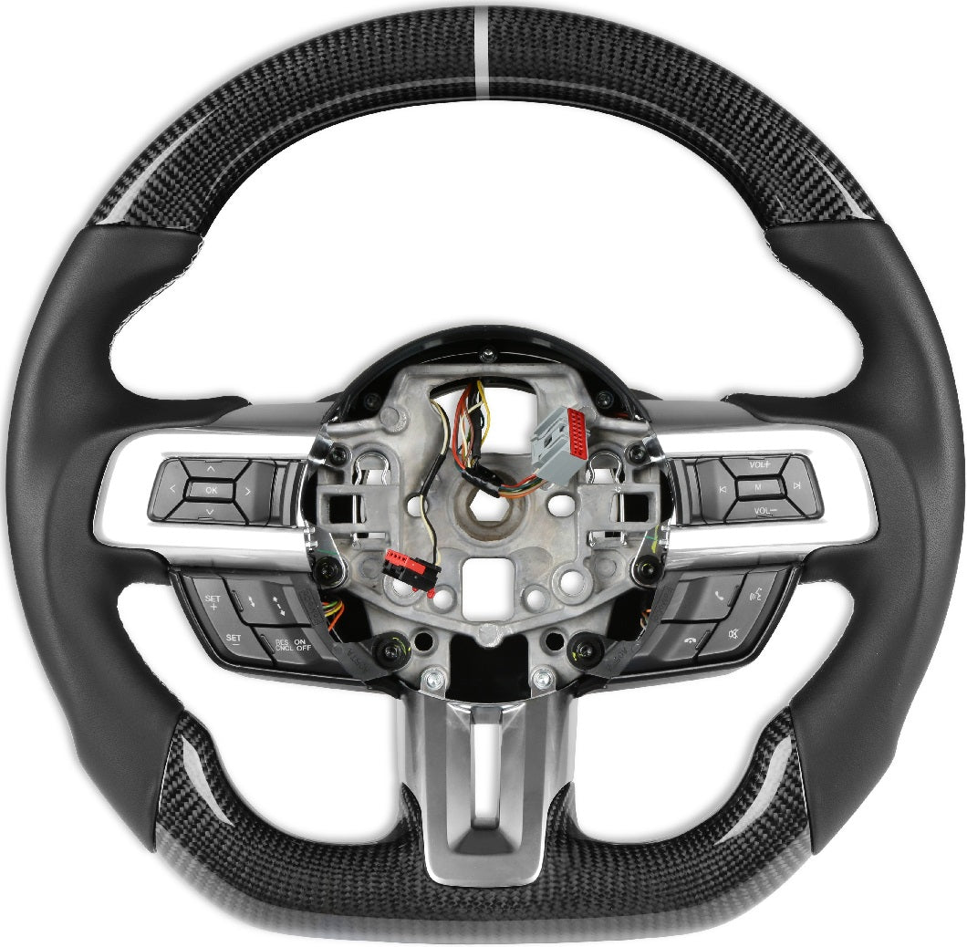 STEERING WHEEL,CARBON FIBER,HEATED,15-17 MUSTANG