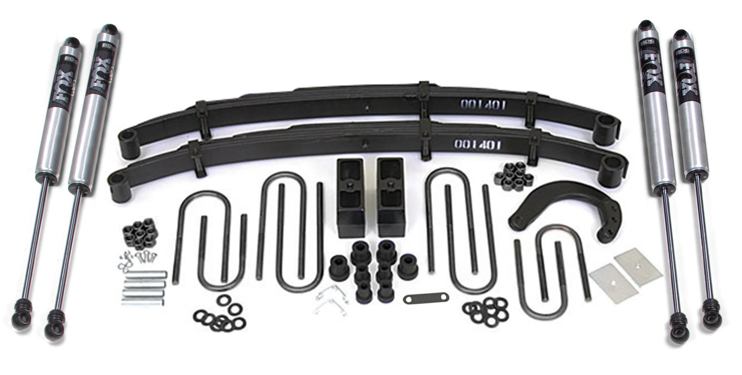 BDS 1973-1976 CHEVY,GMC 1/2 TON TRUCK,SUV,4" LIFT KIT,BLOCK,FOX 2.0 SHOCKS