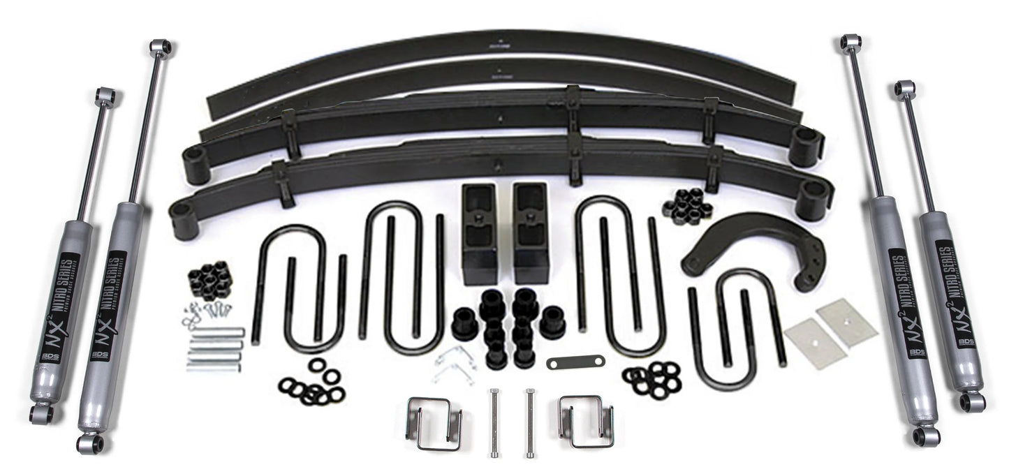 BDS 1977-1987 CHEVY,GMC 1/2 TON TRUCK,SUV,4" LIFT KIT,ADD-A-LEAF,NITRO SHOCKS