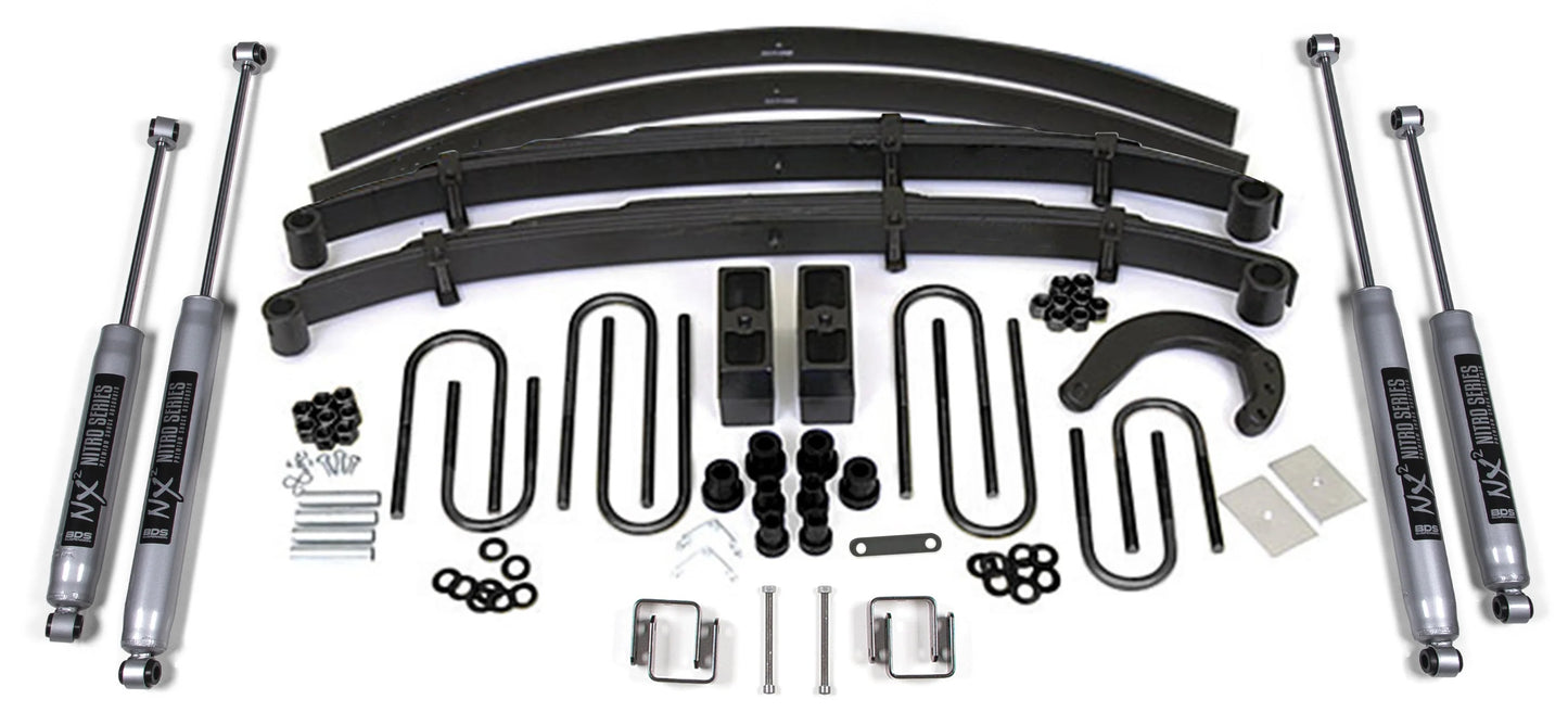 BDS 1977-1987 CHEVY,GMC 3/4 TON TRUCK,SUV,4" LIFT KIT,ADD-A-LEAF,NITRO SHOCKS