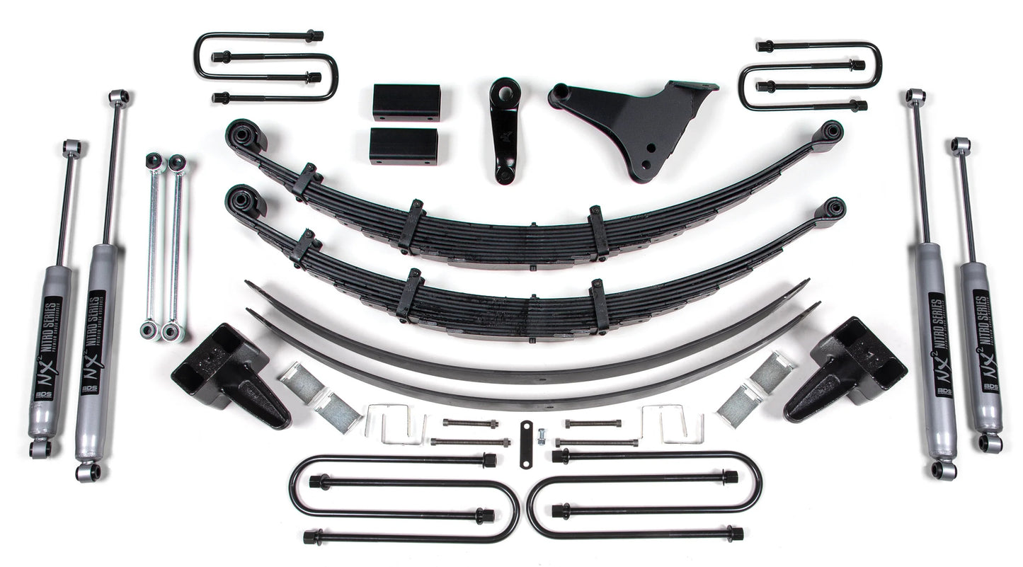 BDS 1999-2004 F-250,F-350 SUPER,4WD,6" LIFT KIT,NO OVERLOAD,RADIUS,NITRO SHOCKS