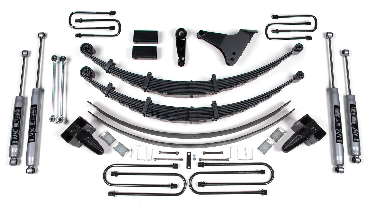 BDS 1999-2004 F-250,F-350 SUPER,4WD,6" LIFT KIT,NO OVERLOAD,SQUARE,NITRO SHOCKS