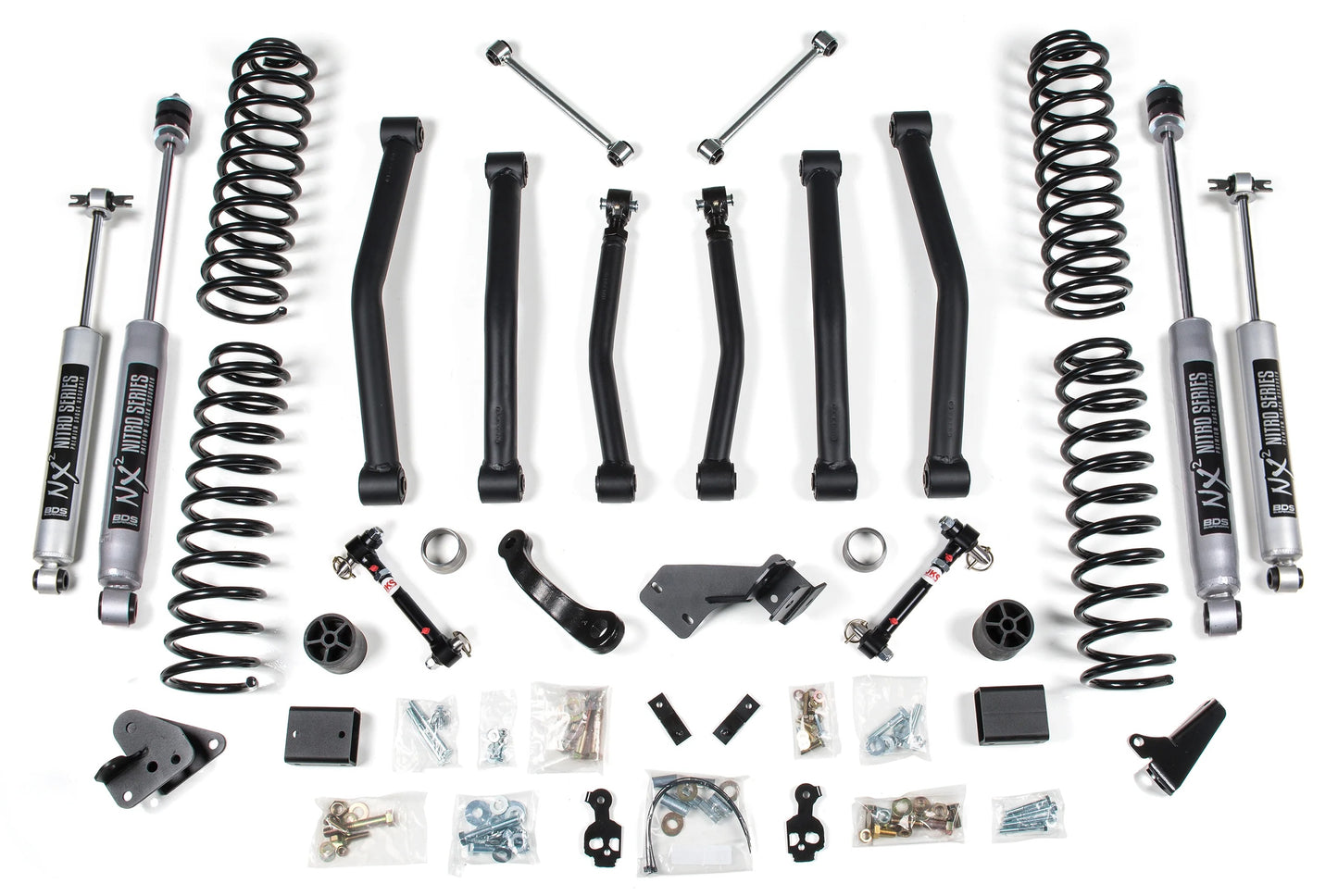 BDS 2012-2018 JEEP WRANGLER JK,4-DOOR,4.5" LIFT KIT,FIXED LINKS,NITRO SHOCKS